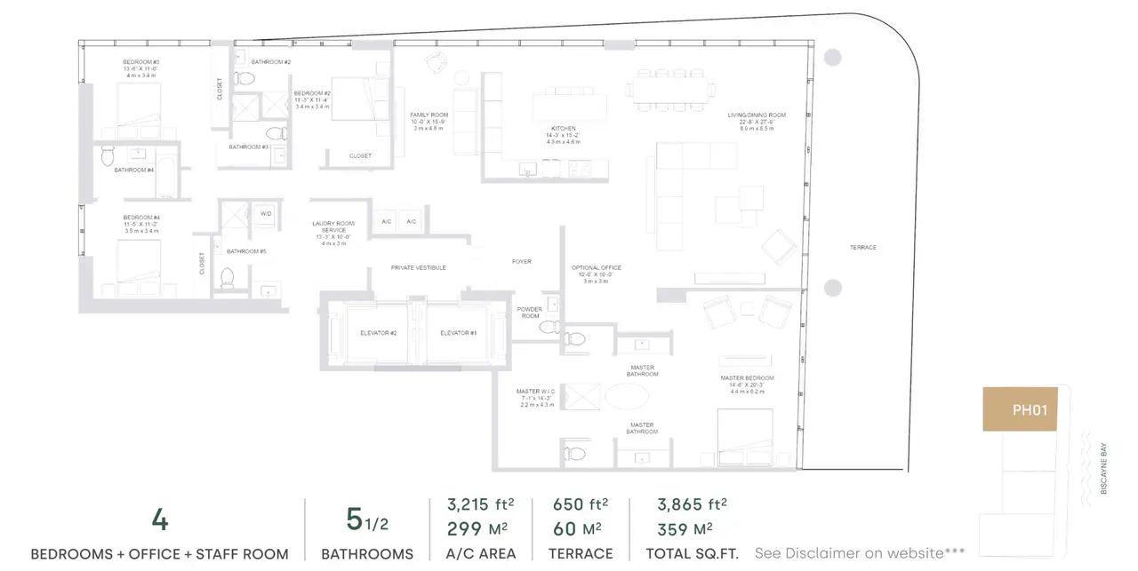 Penthouse 01 floor plan at Aria Reserve North