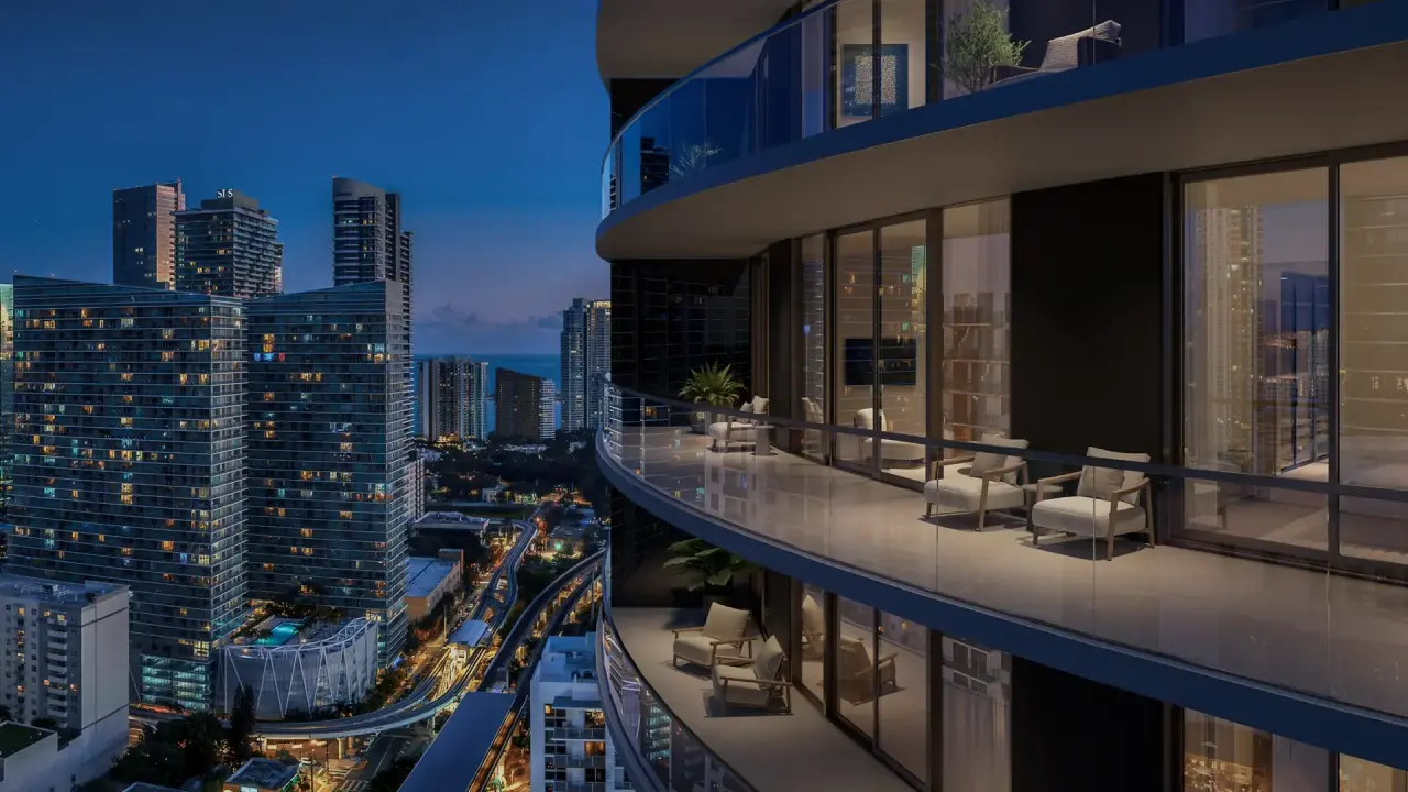 One Twenty Brickell Residences: building rendering